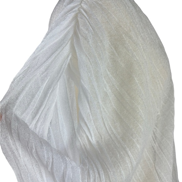 Chico’s Like New White Sleeveless Open Front Lightweight Spring Cardigan Small-O - Picture 8 of 13